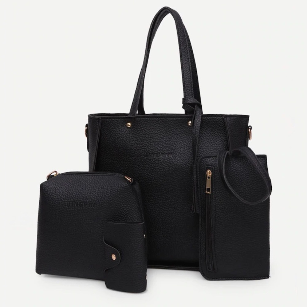 Pebble detail rote bag 4pcs